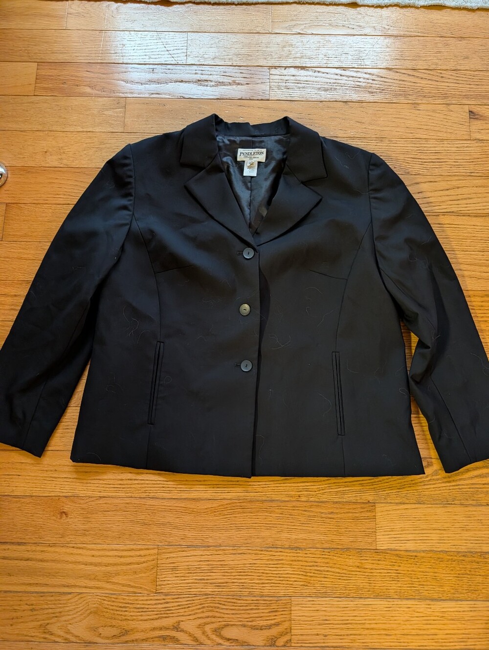 Pendleton Plus Wool Blazer Black Jacket Classic Workwear Capsule Wardrobe Tailor